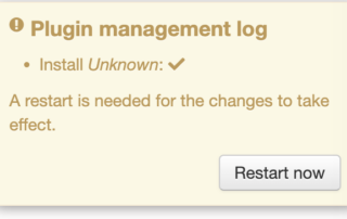 Unknown OctoPrint plugin installation screenshot